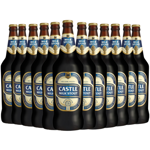 CASTLE MILK STOUT ORIGINAL BEER BOTTLE CRATE 12 x 750ML