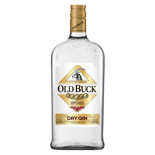 Old Buck Dry Gin Bottle 750ml