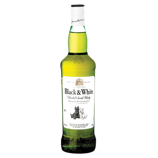 BLACK & WHITE BLENDED SCOTCH WHISKEY 750ML