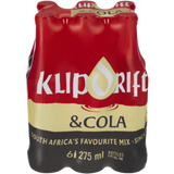 Klipdrift & Cola Bottles 6 x 275ml