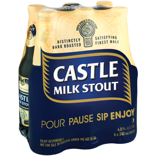 Castle Milk Stout Beer Bottle 6 x 330ml