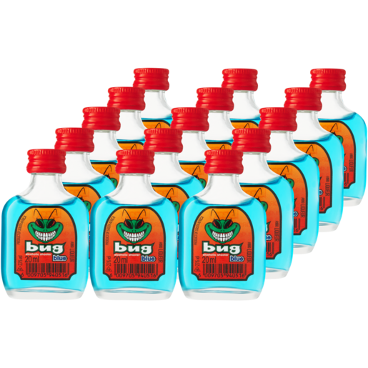 Bug Blue Alcoholic Shooter  Premix Shooters 15x20ml