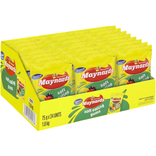Maynards Soft Eating Gums Box 24 x 75g