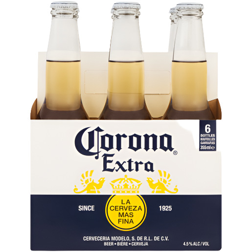 CORONA EXTRA BEER BOTTLE 6X355ML