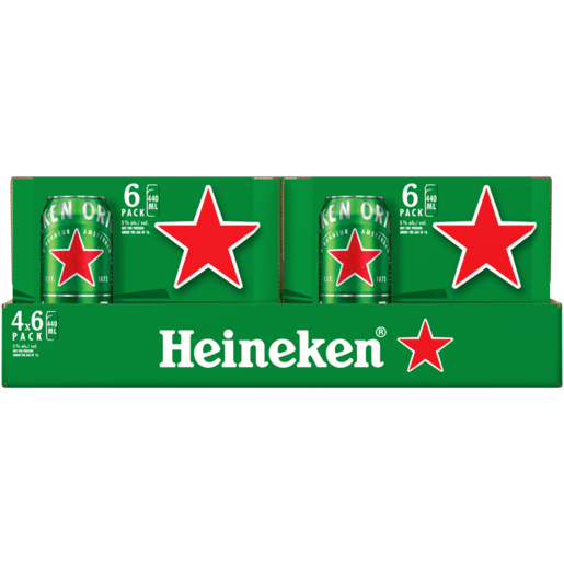 Heineken Premium Lager Beer Cans 24 x 440ml