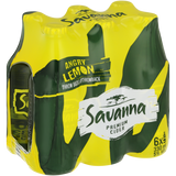 Savanna Angry Lemon Premium Cider Bottles 6 x 330ml