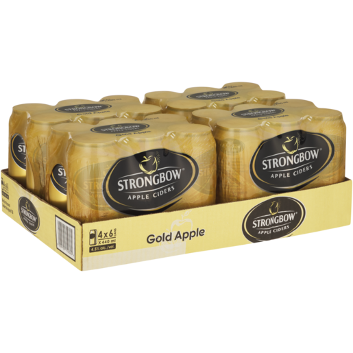 Strongbow Gold Apple Cider Cans 24 x 440ml