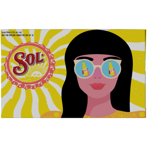 Sol Cerveza Beer Bottles 24 x 330ml