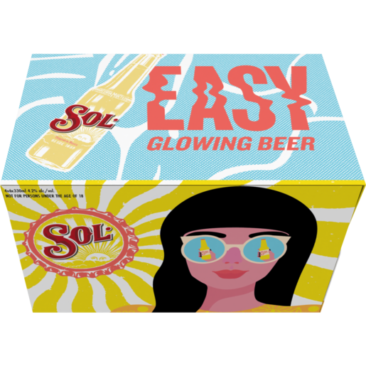 Sol Cerveza Beer Bottles 24 x 330ml