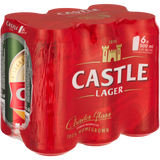 Castle Lager Beer Cans 6 x 500ml