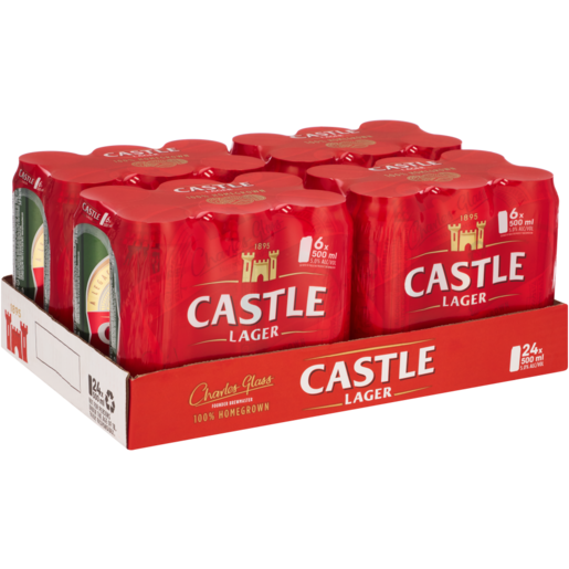 CASTLE LAGER BEER CAN 24X500ML