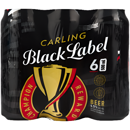Carling Black Label Beer Cans 6 x 500ml