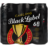 Carling Black Label Beer Cans 6 x 500ml