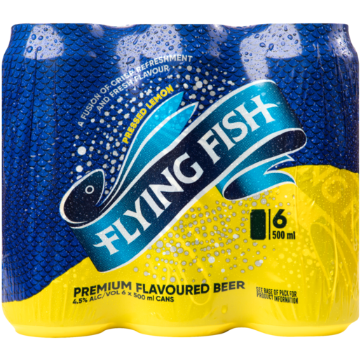 Flying Fish Pressed Lemon Flavoured Beer Cans 6 x 500ml