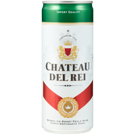 Chateau Del Rei Sweet Perle Sparkling White Wine Can 24 x 250ml