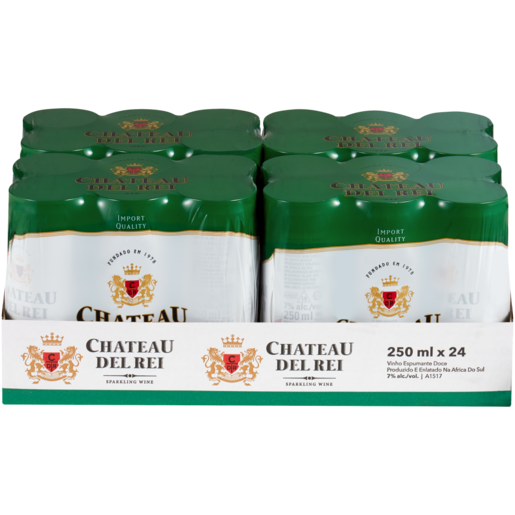 Chateau Del Rei Sweet Perle Sparkling White Wine Can 24 x 250ml