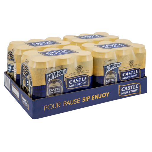 CASTLE MILK STOUT BEER CAN 24 x 500ML