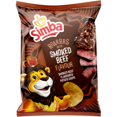 120g x 24 Simba Smoked Beef Flavoured Potato Chips – One Stop