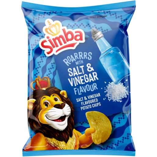 120g x 24 Simba Salt & Vinegar Flavoured Potato Chips