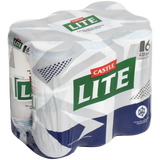 Castle Lite Premium Lager Beer 6 x 500ml