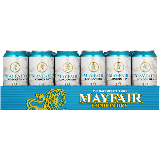 MAYFAIR London Dry Gin & Dry Lemon Cans 24 x 440ml