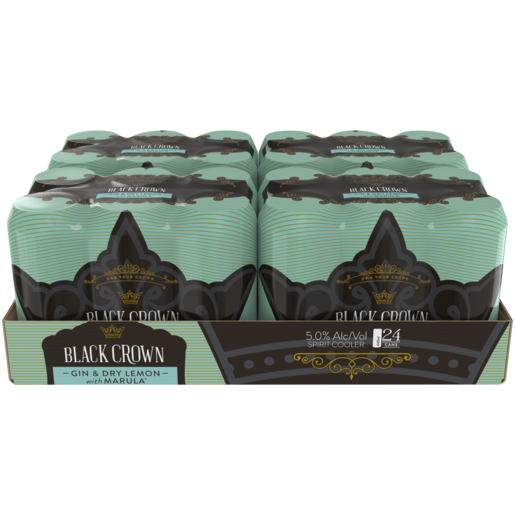 BLACK CROWN GIN & DRY LE 24 x 440ML