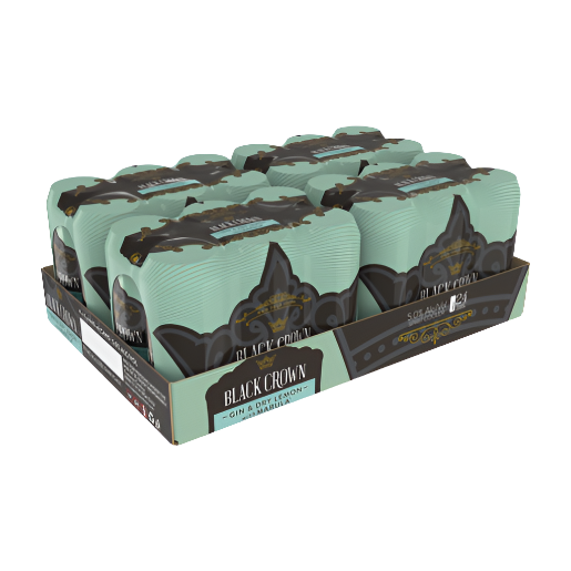 BLACK CROWN GIN & DRY LE 24 x 440ML