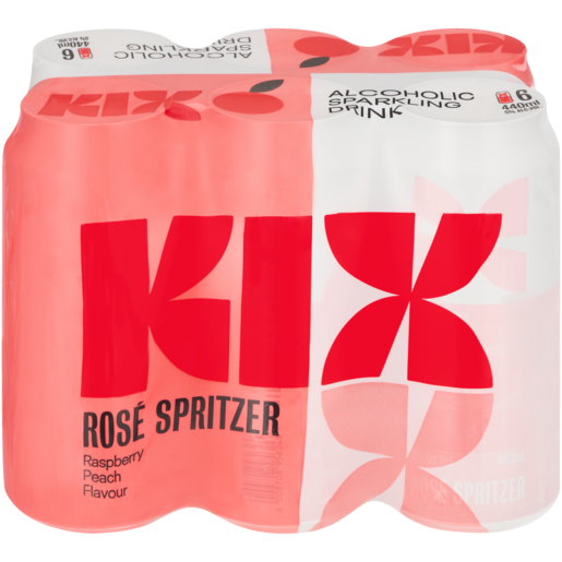 Kix Raspberry Peach Flavour Rosé Spritzer 6 x 440ml