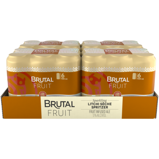 Brutal Fruit Litchi Séché Sparkling Spritzer 24 x 500ml