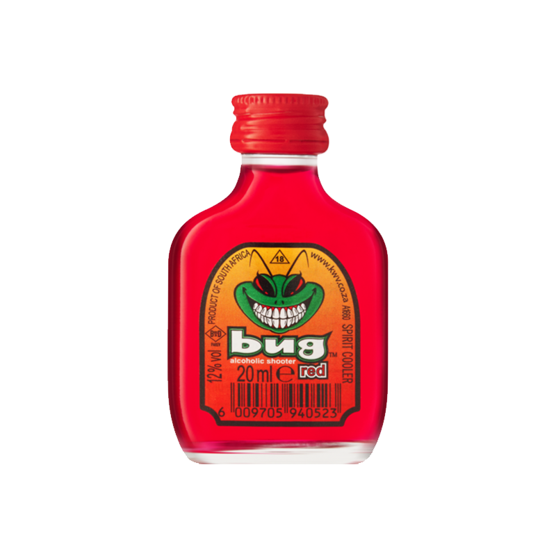 Bug Red Alcoholic Shooter  Premix Shooters 15x20ml