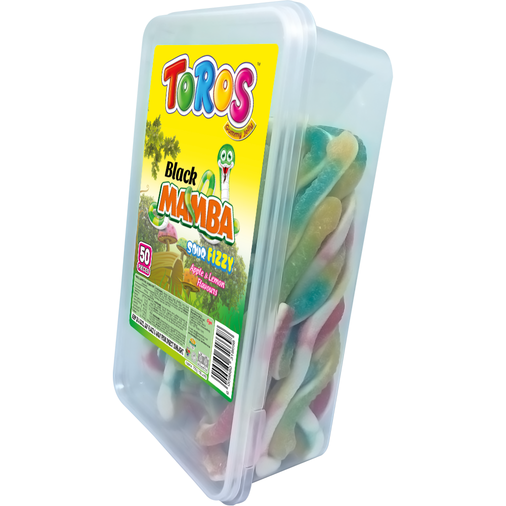 TOROS BLACK MAMBA SOUR FIZZY APPLE LEMON 50Units