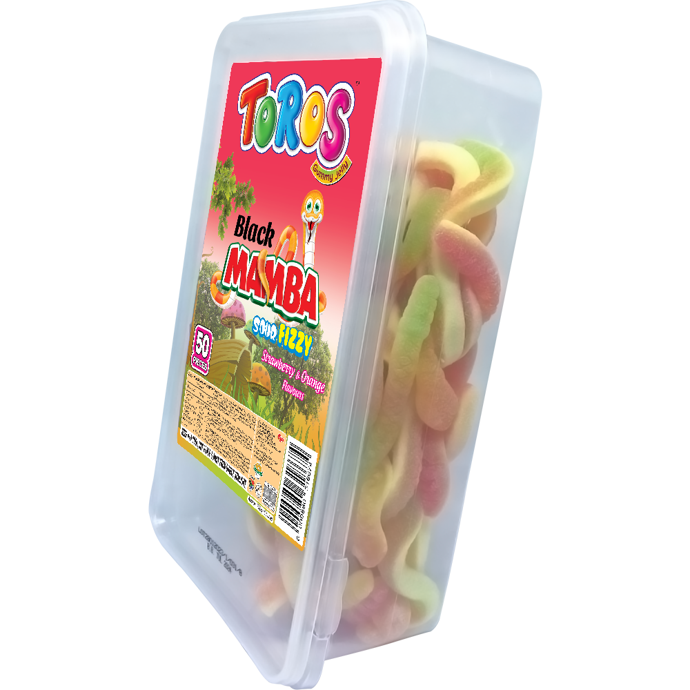 TOROS BLACK MAMBA SOUR FIZZY STRAWBERRY 50Units