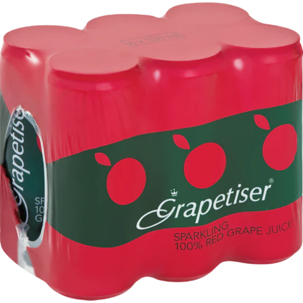 Grapetiser Sparkling Red Grape Juice Cans 6 x 330ml
