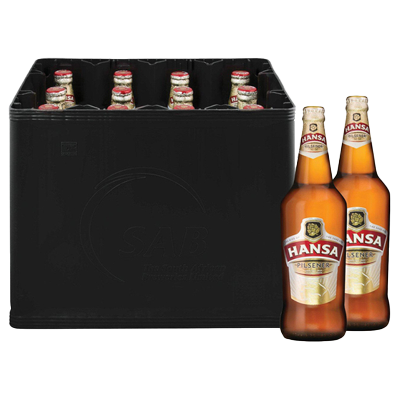 Hansa Pilsener Beer Bottles 12 x 750ml