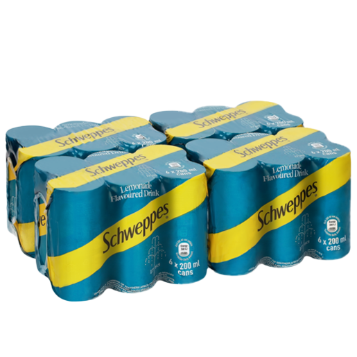 Schweppes Lemonade Flavoured Soft Drink 24 x 200ml