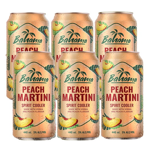 Bahama Peach Martini Spirit Cooler 6 x 440ml
