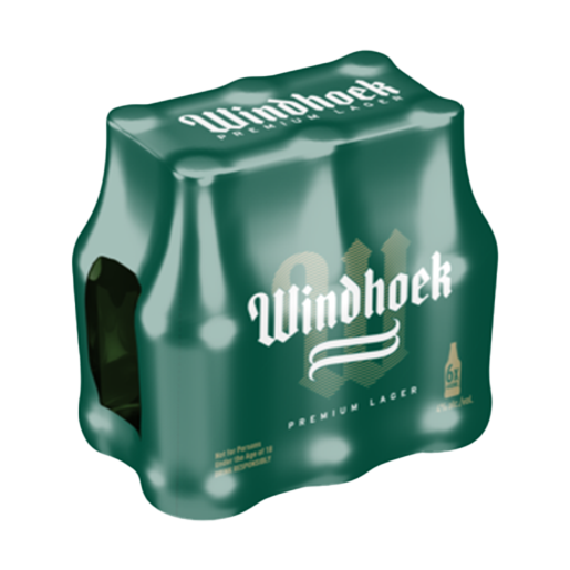 Windhoek Premier Lager Beer Bottles 6 x 440ml