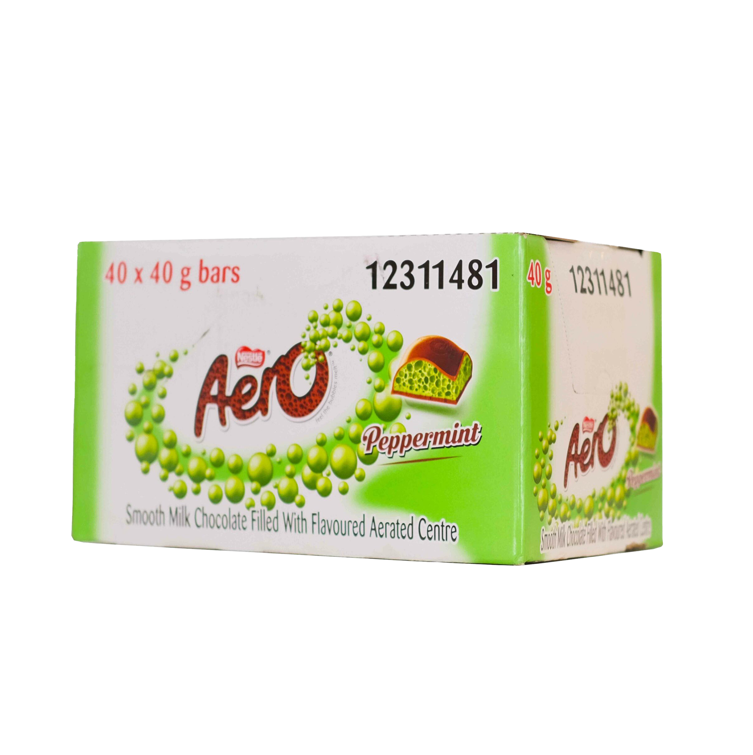 AERO PEPPERMINT MILK CHOCOLATE BARS 40 x 40g