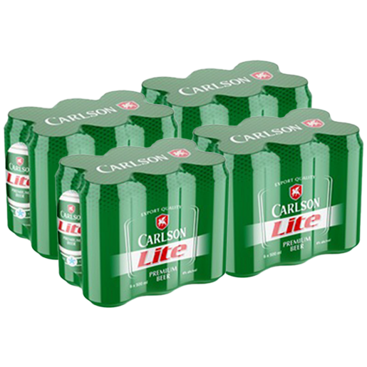 Carlson Lite Premium Beer 24 x 500ml
