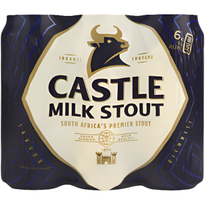 Castle Milk Stout Beer Cans 6 x 500ml