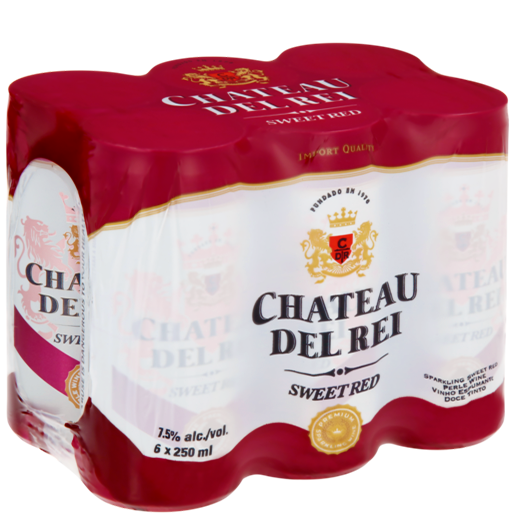 Chateau Del Rei Sparkling Sweet Red Cans 6 x 250ml