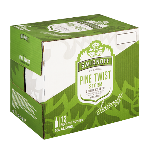 Smirnoff Storm Pine Twist Premium Spirit Cooler 12 x 660ml