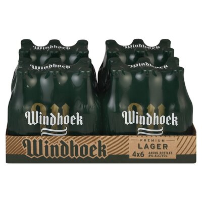 Windhoek Premium Lager Beer Bottles 24 x 440ml