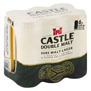Castle Double Malt Beer 6 x 410ml