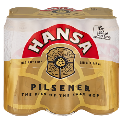 Hansa Pilsener Local Beer 6 x 500ml