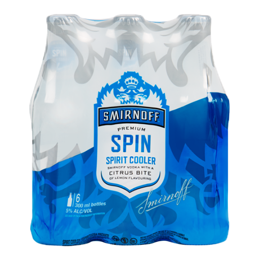 Smirnoff Spin Premium Spirit Cooler 6 x 300ml