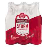 Smirnoff Storm Premium Spirit Cooler Bottles 6 x 300ml