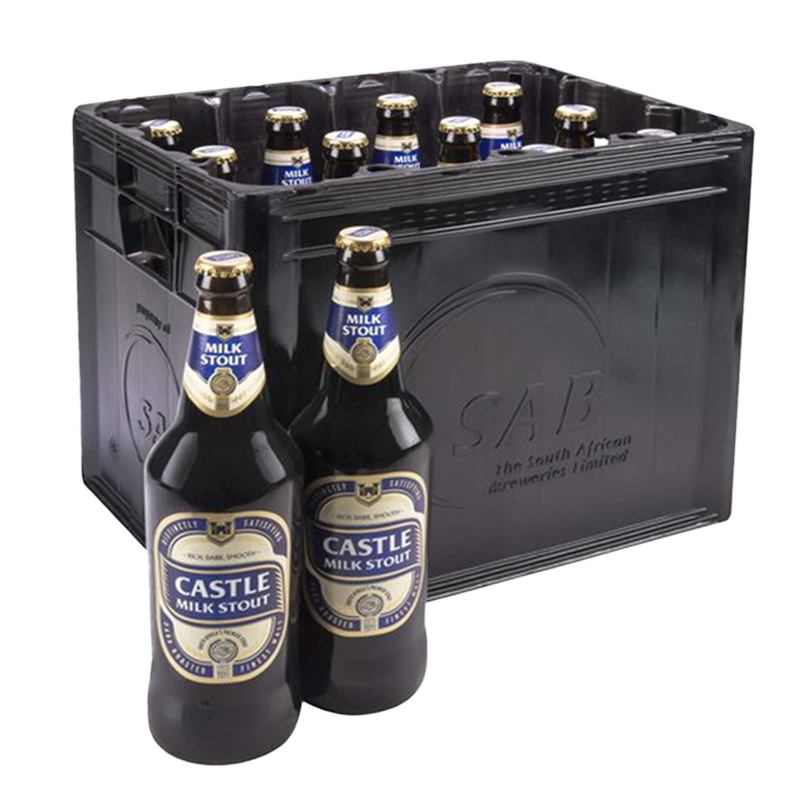 CASTLE MILK STOUT ORIGINAL BEER BOTTLE CRATE 12 x 750ML