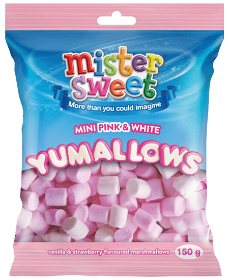 MISTER SWEET YUMALLOWS MINI PINK & WHITE 150g